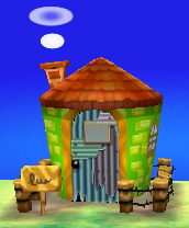 Exterior of Jitters's house in Animal Crossing: New Leaf