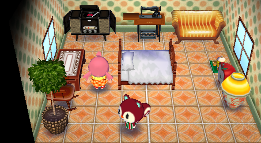 Interior of Poppy's house in Animal Crossing: City Folk