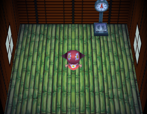 Interior of Yodel's house in Animal Crossing