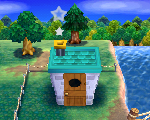 Default exterior of Jacques's house in Animal Crossing: Happy Home Designer