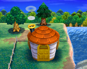 Default exterior of Mitzi's house in Animal Crossing: Happy Home Designer