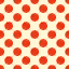 The Red and white pattern for the polka-dot table.