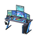 Gaming Desk (Black & Blue - Third-Person Game) NH Icon.png