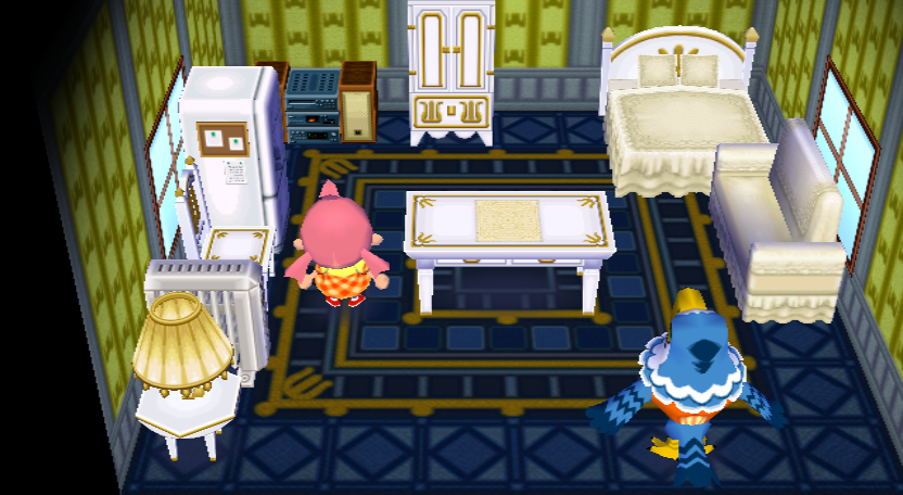 Interior of Pierce's house in Animal Crossing: City Folk