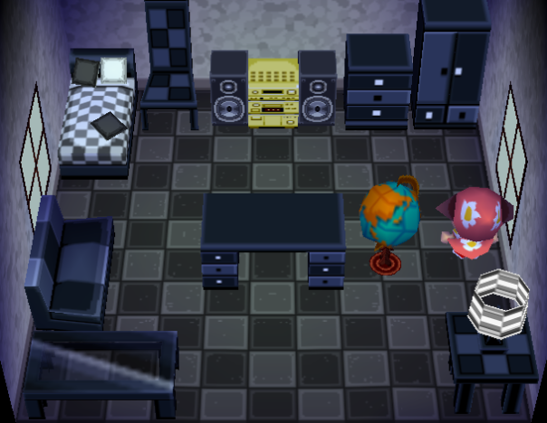 Interior of Ed's house in Animal Crossing