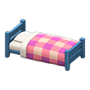 Wooden Simple Bed (Blue - Pink) NH Icon.png