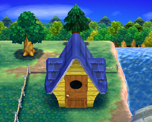 Default exterior of Butch's house in Animal Crossing: Happy Home Designer
