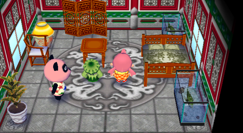Interior of Chow's house in Animal Crossing: City Folk