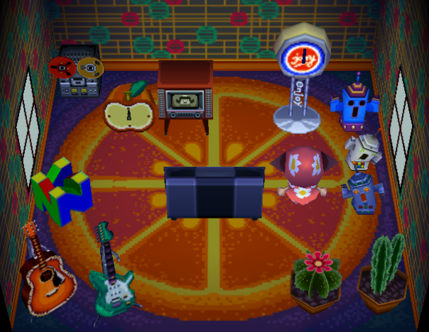 Interior of Bangle's house in Animal Crossing
