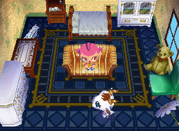 Interior of Chevre's house in Animal Crossing: Wild World