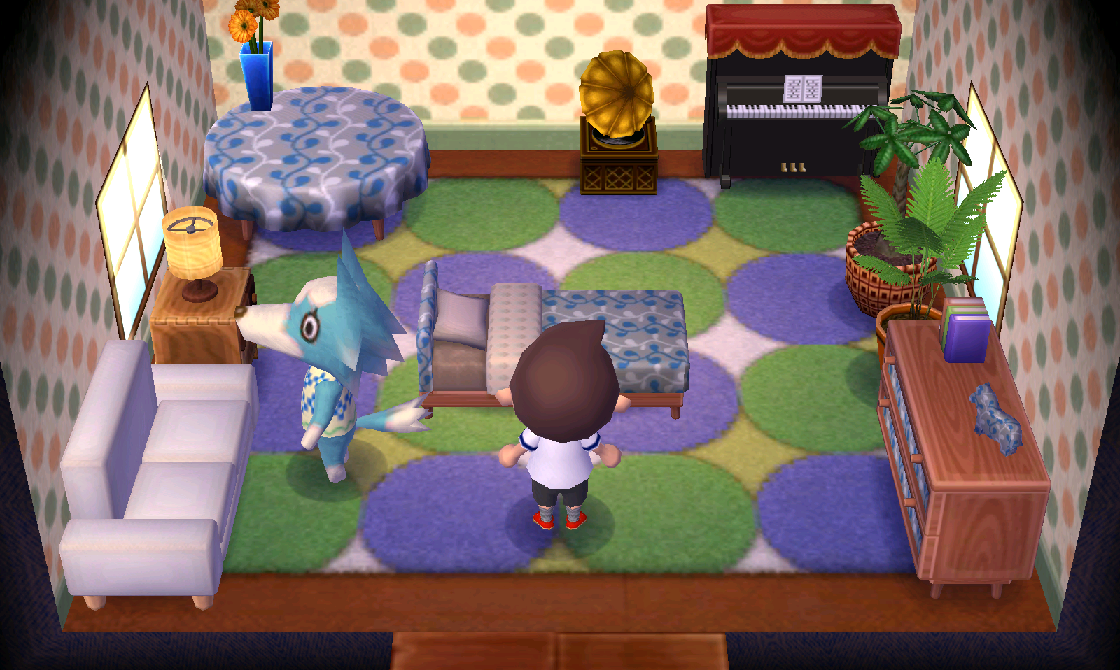 Interior of Skye's house in Animal Crossing: New Leaf