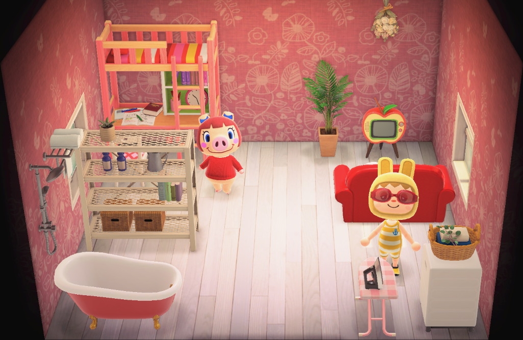 Interior of Peggy's house in Animal Crossing: New Horizons