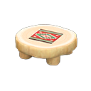 Log Round Table (White Wood - Southwestern Flair) NH Icon.png
