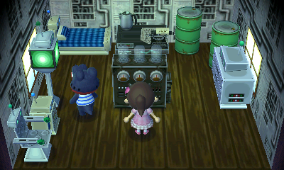 Interior of Del's house in Animal Crossing: New Leaf