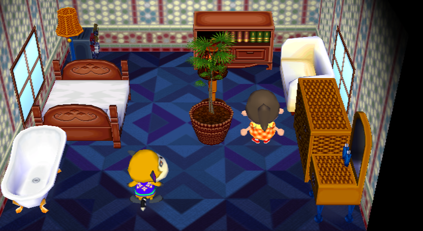 Interior of Tammi's house in Animal Crossing: City Folk
