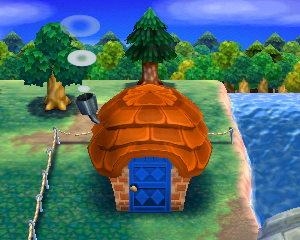 Default exterior of Quillson's house in Animal Crossing: Happy Home Designer