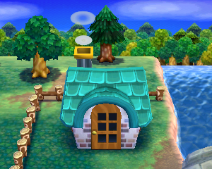 Default exterior of Sable's house in Animal Crossing: Happy Home Designer