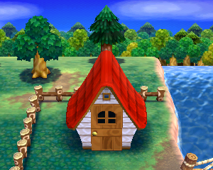 Default exterior of Wart Jr.'s house in Animal Crossing: Happy Home Designer