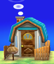 Exterior of Bones's house in Animal Crossing: New Leaf