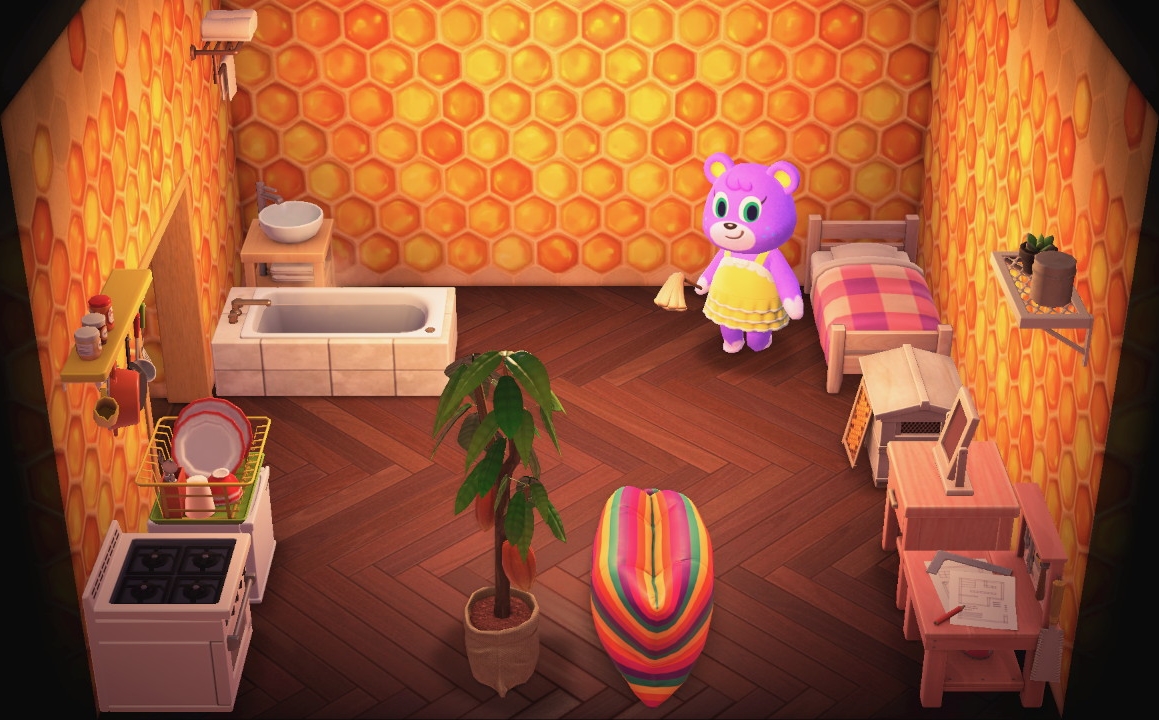 Interior of Megan's house in Animal Crossing: New Horizons