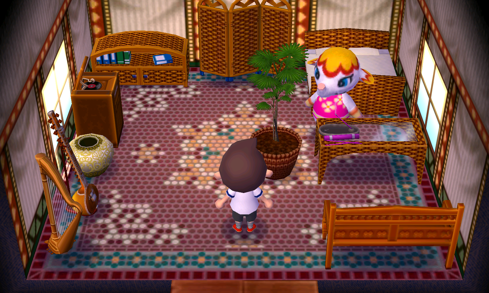 Interior of Margie's house in Animal Crossing: New Leaf