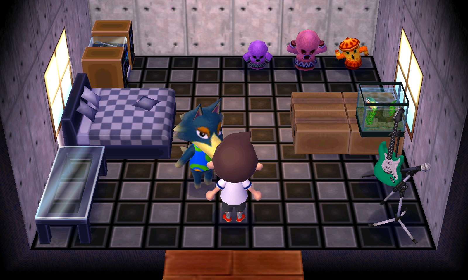 Interior of Wolfgang's house in Animal Crossing: New Leaf