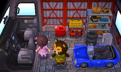 Interior of Ike's RV in Animal Crossing: New Leaf
