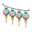 Festival-Lantern Set (Gold - Flowers) NH Icon.png