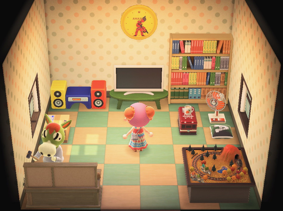 Interior of Buck's house in Animal Crossing: New Horizons