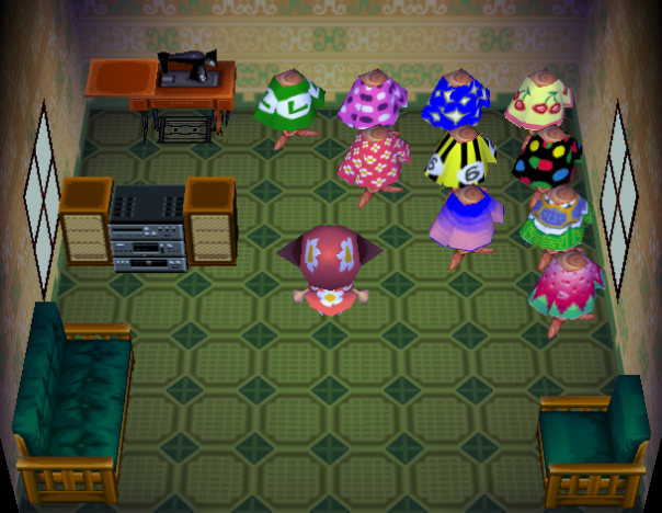 Interior of Alli's house in Animal Crossing