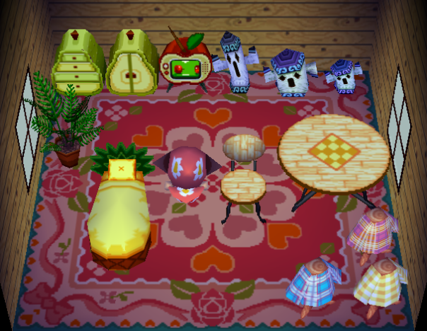 Interior of Cally's house in Animal Crossing