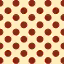 The Cola brown pattern for the polka-dot bed.