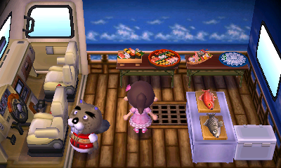 Interior of Chip's RV in Animal Crossing: New Leaf