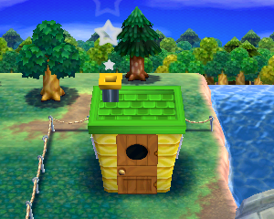 Default exterior of Big Top's house in Animal Crossing: Happy Home Designer