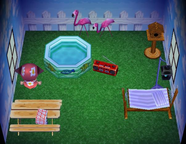 Interior of Lucy's house in Animal Crossing
