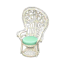 Peacock Chair (White & Green) NH Icon.png