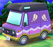 Exterior of Franklin's RV in Animal Crossing: New Leaf