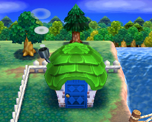 Default exterior of Jeremiah's house in Animal Crossing: Happy Home Designer
