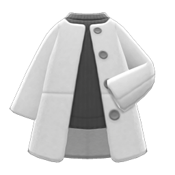 Collarless coat