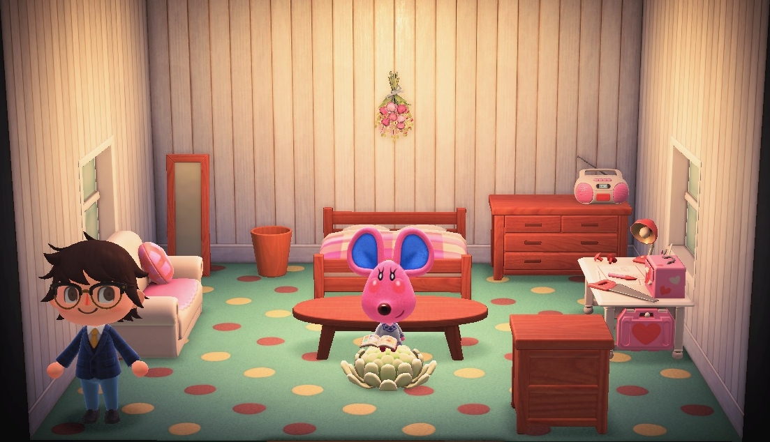 Interior of Candi's house in Animal Crossing: New Horizons