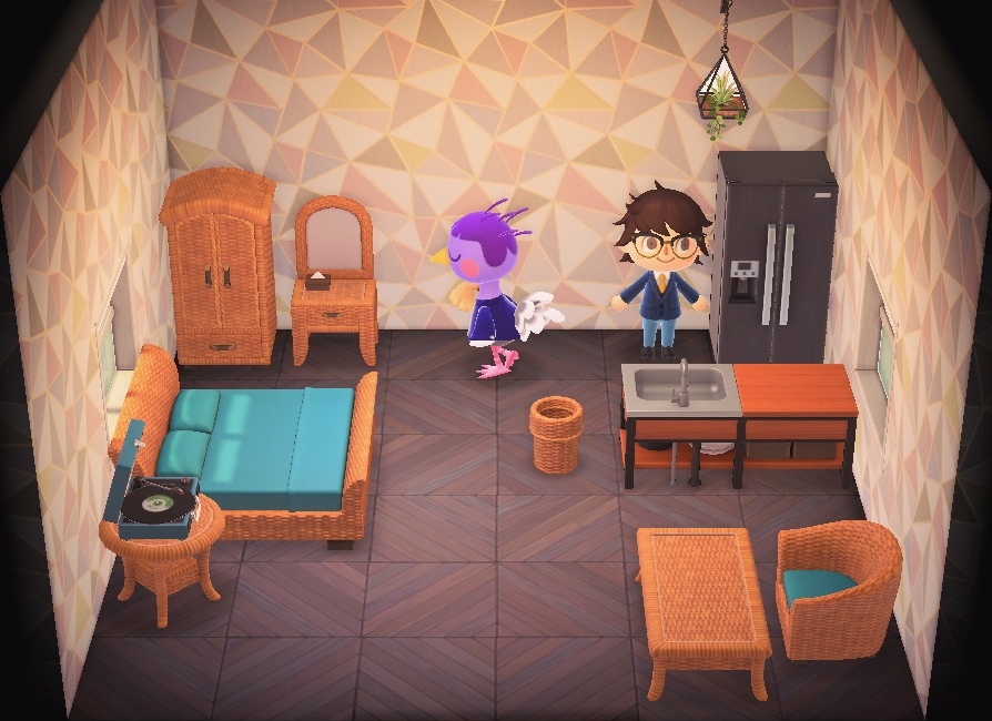 Interior of Queenie's house in Animal Crossing: New Horizons