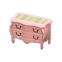 Elegant Dresser (Pink - White with Stripe) NH Icon.png