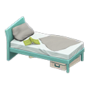 Sloppy Bed (Light Blue - Gray) NH Icon.png