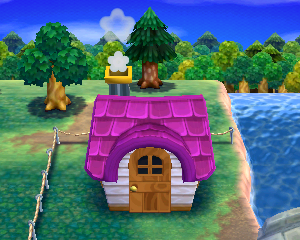 Default exterior of Bangle's house in Animal Crossing: Happy Home Designer