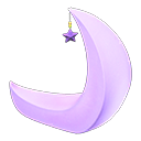Crescent-moon chair's Purple variant