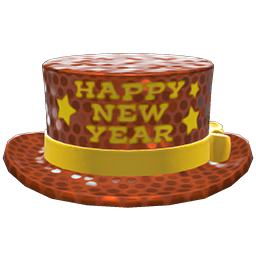 New Year's silk hat's Orange variant