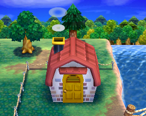 Default exterior of Bianca's house in Animal Crossing: Happy Home Designer