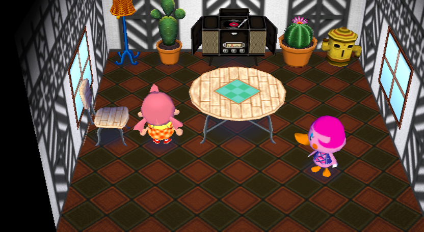 Interior of Miranda's house in Animal Crossing: City Folk