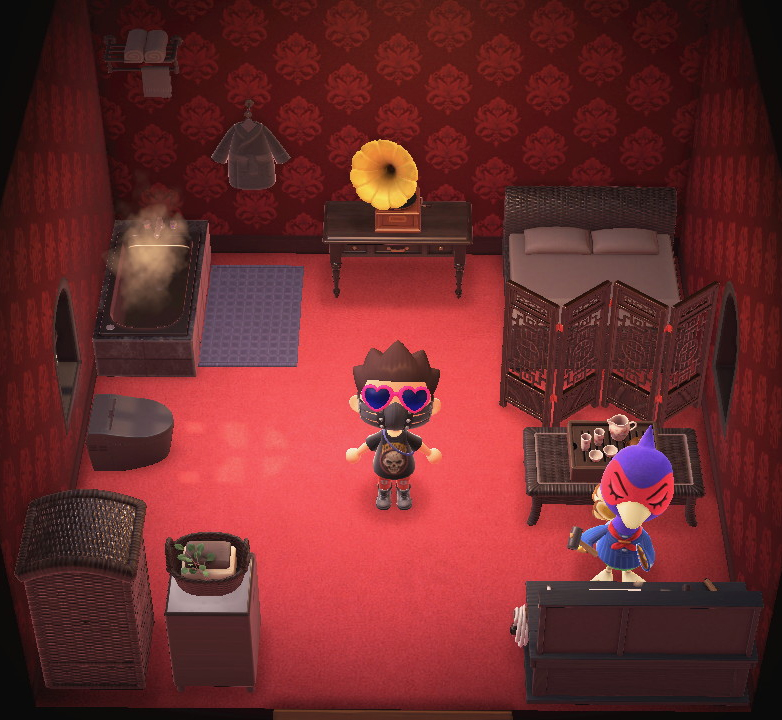 Interior of Phil's house in Animal Crossing: New Horizons