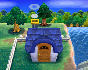 Default exterior of Pippy's house in Animal Crossing: Happy Home Designer